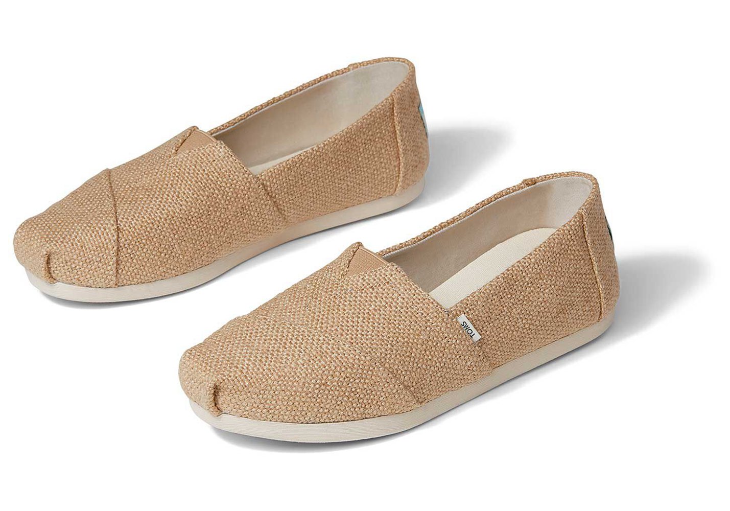 Toms Espadryle Damskie Beżowe - Alpargata Burlap - 45REUYNSQ